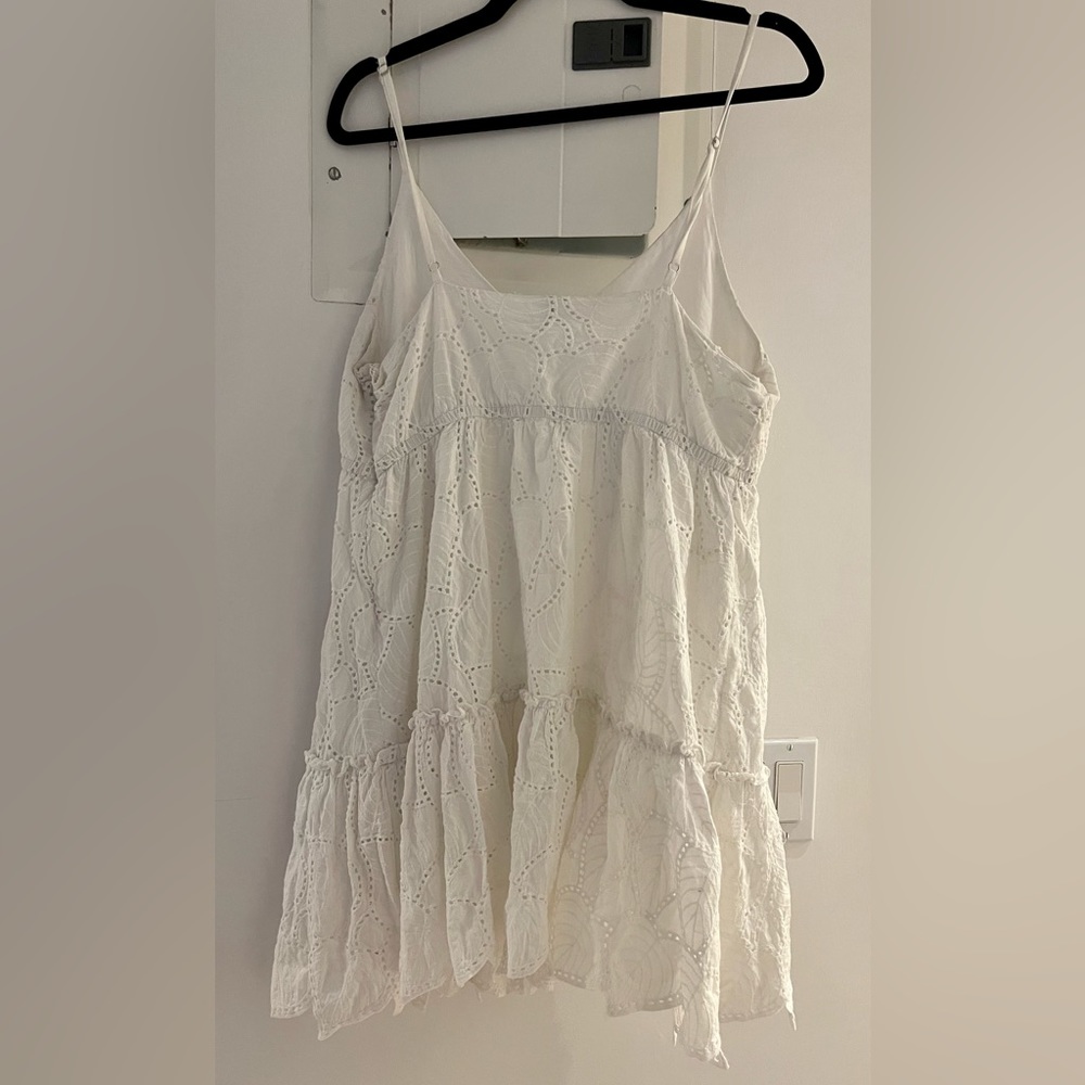 White Patterned Mini Dress - image 3